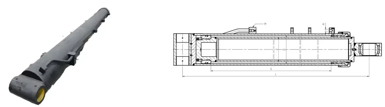 Crane Luffing Hydraulic Cylinder